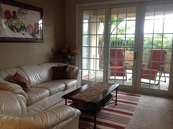 living room with patio