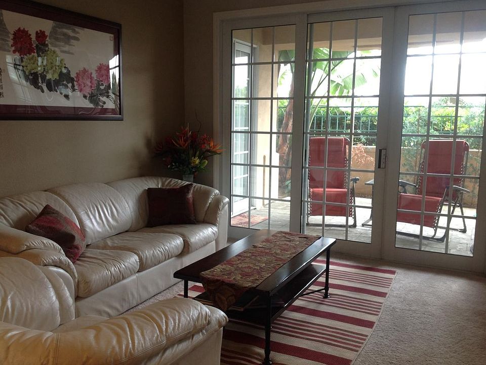 living room with patio
