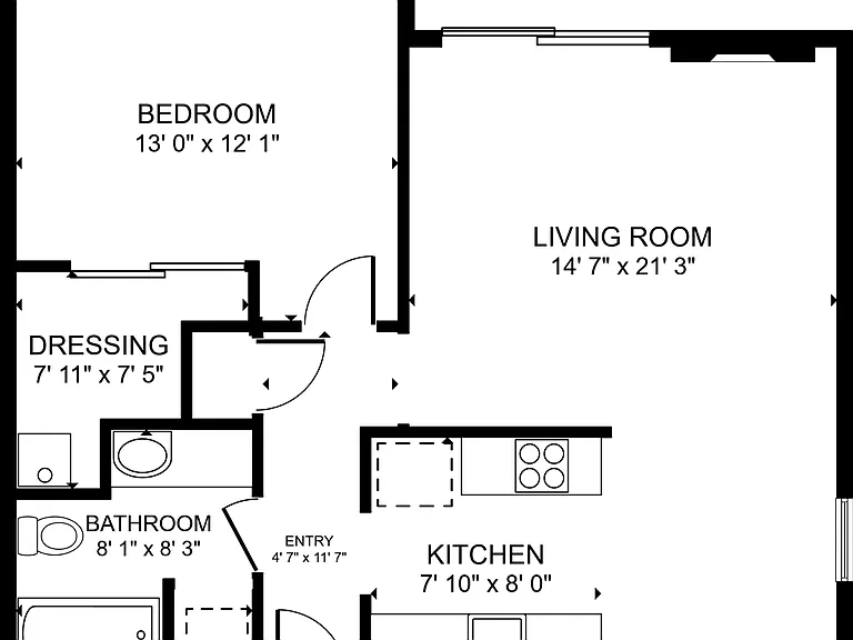 1BR Layout 1BR Layout
