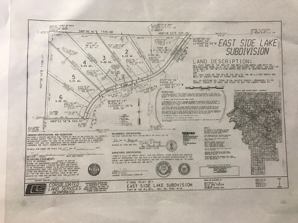 East Side Lake Subdivision 