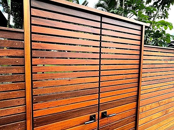 Ipe /Brazilian Walnut fence and entry gate