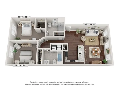 Floor plan Greystone II Flat - MRFII