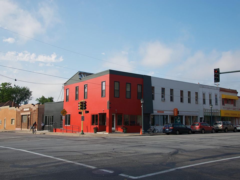 Apt is on 2nd floor of the red part of the building