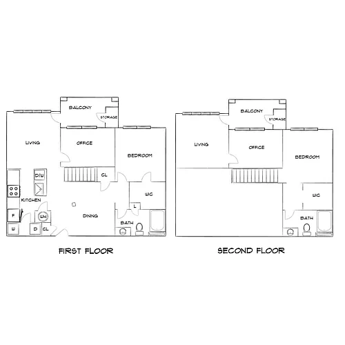 Floor plan Design 2A20 Townhome Premier