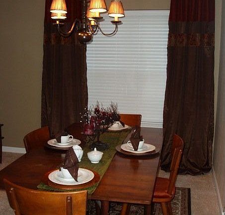 Beautiful dining area that opens into living room and kitchen.