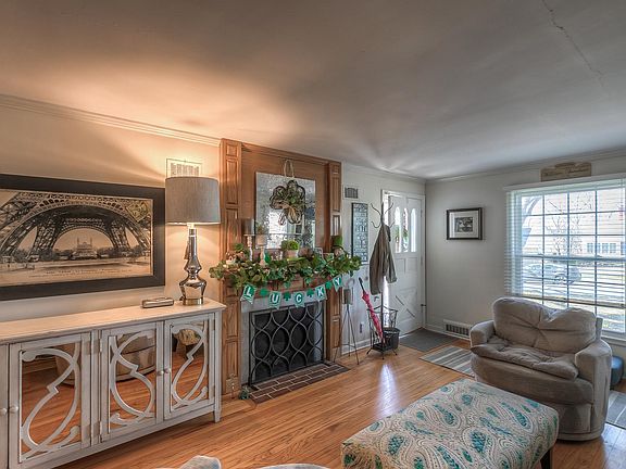 Living room fireplace