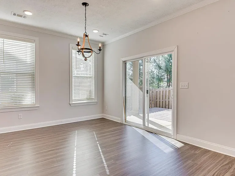 Sliding door to backyard