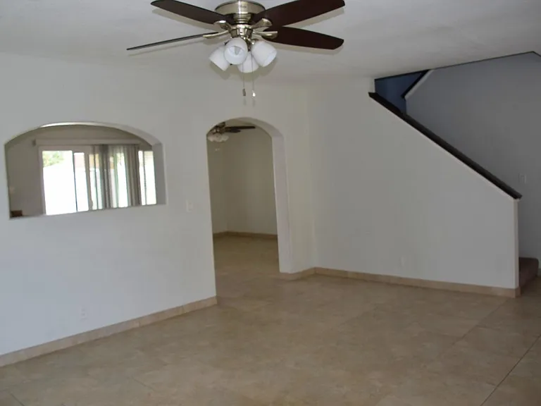 Looking into dining room from living room