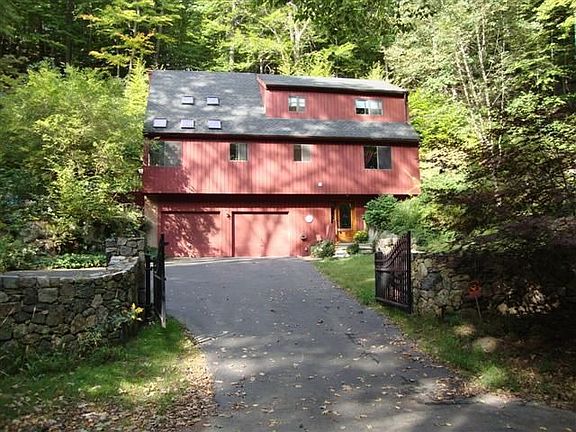 Gated entry way in a country setting. 