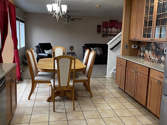 Dining area and extended kitchen