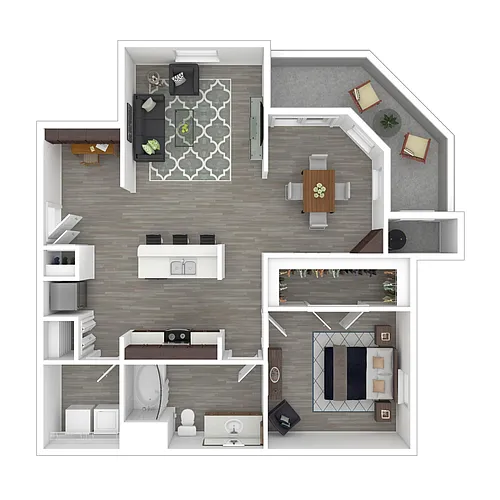Floor plan 1x1-955- Classic
