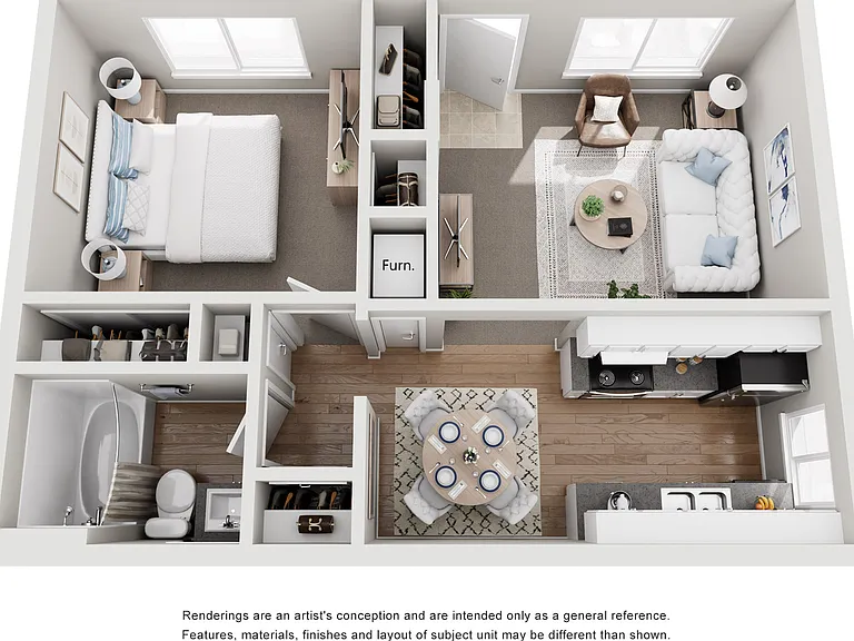 Explore this elegant and efficient living space layout. Explore this elegant and efficient living space layout.