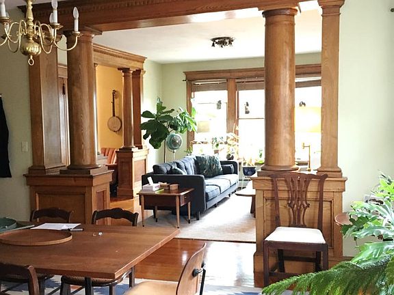 Dining room looking into living room