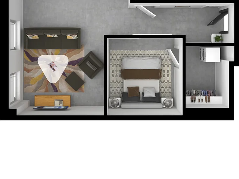 1 Bedroom - Units 1006, 1008, 1010, 1012, 1013, 1018, 1020, 1022, 1024