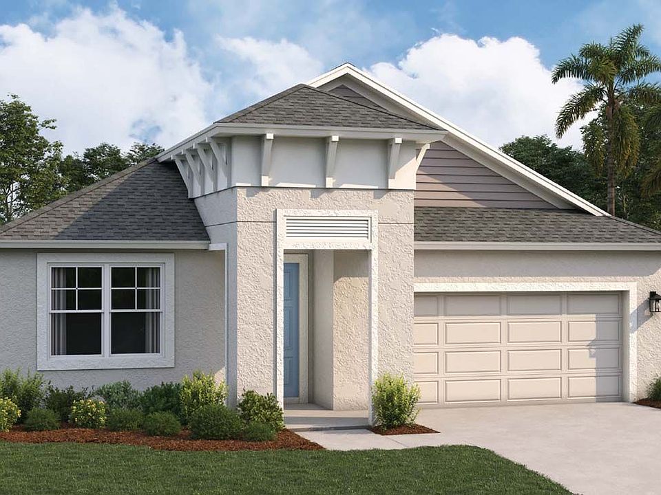 Solana new construction home plan coastal elevation front view by William Ryan Homes Tampa