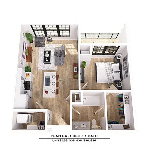 Floor plan B4 1X1