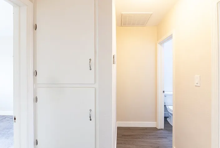 Hallway with storage