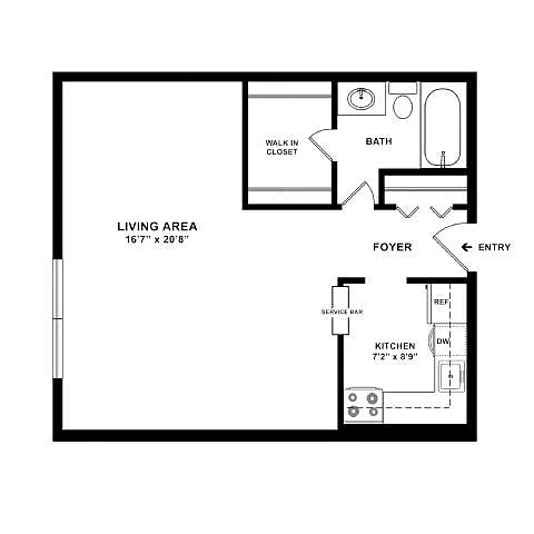 Floor plan STUDIO - S1A