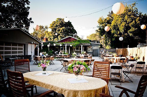 back yard for a party