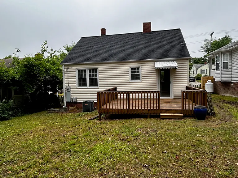 Rear with deck