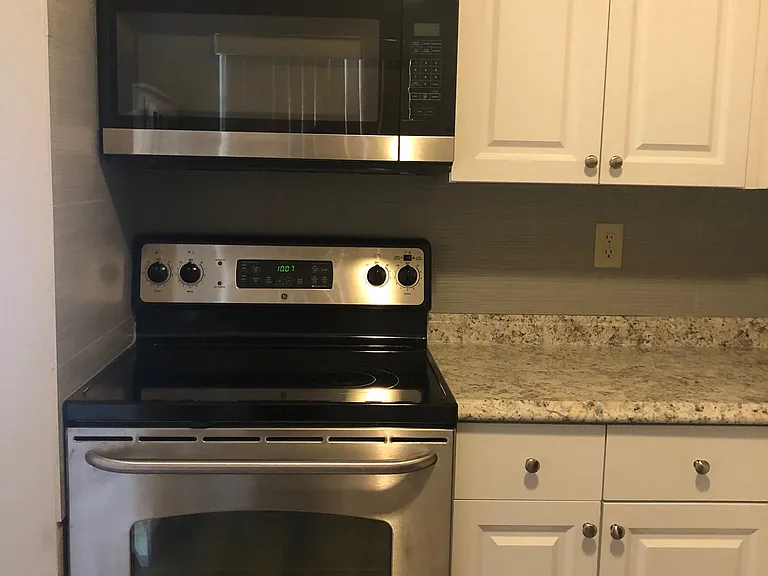 New stainless smooth surface range and stainless built in microwave!