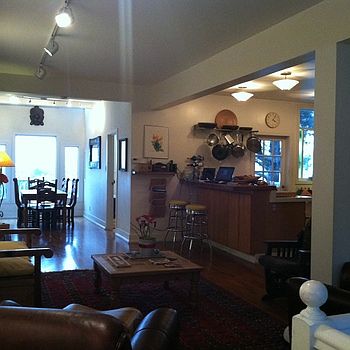 open plan kitchen/dining