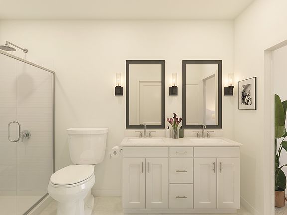 Primary bath with dual sinks