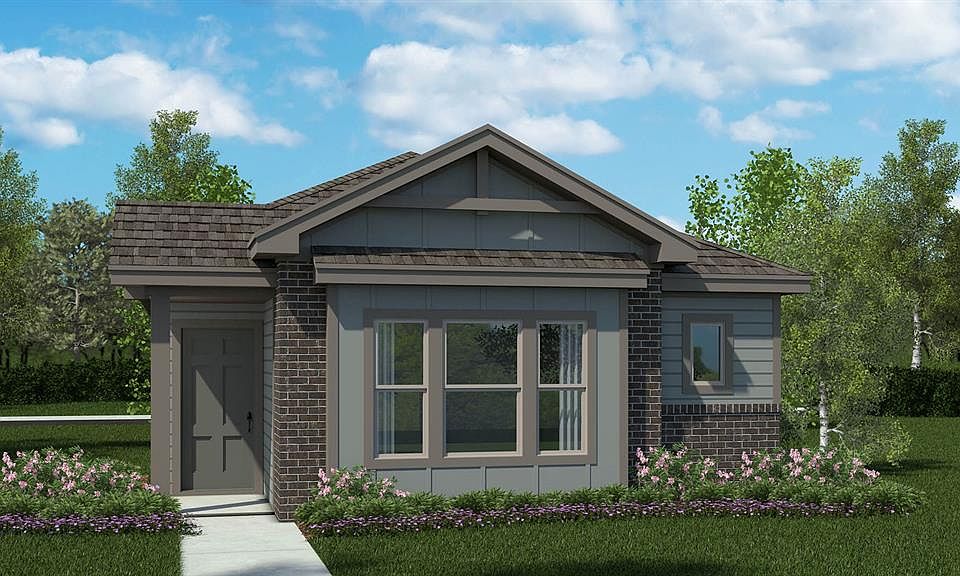 Front elevation - D.R. Horton''s Acorn floorplan, elevation C - All Home and community information, including pricing, included features, terms, availability and amenities, are subject to change at any time without notice or obligation. All Drawings, pictures, photographs, video, square footages, floor plans, elevations, features, colors and sizes are approximate for illustration purposes only and will vary from the homes as built.