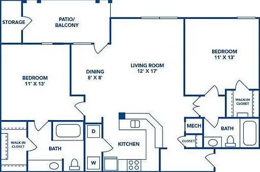 2 Bedroom | 2 Bath | 1045 SF 2 Bedroom | 2 Bath | 1045 SF