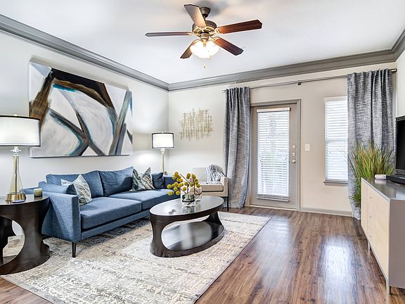 Bright Living Room with Hardwood-Style Flooring
