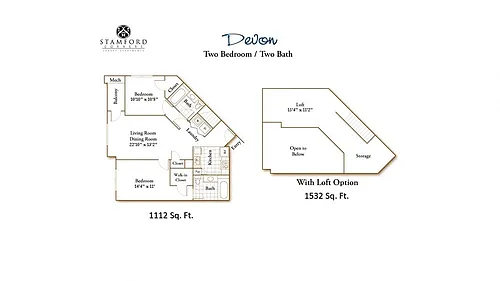 Floor plan 2 Bed/2 Bath-Devon
