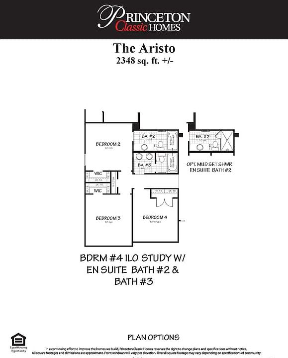 Optional 4th Bed Full Bath ILO of Study and Powder Bath