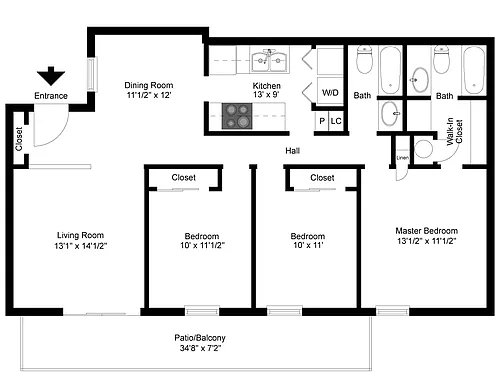 Floor plan 3 Bedroom