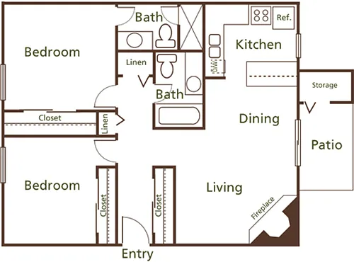 Floor plan Two Bedroom A