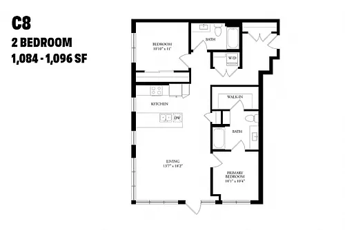 Floor plan Two Bedroom C8