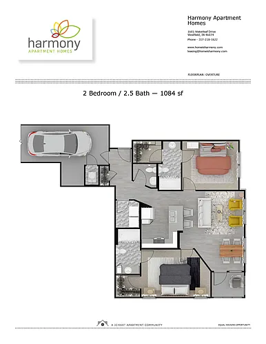 Floor plan Overture 2.2 (attached garage)