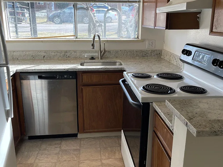 Kitchen with new granite counters, faucet etc.