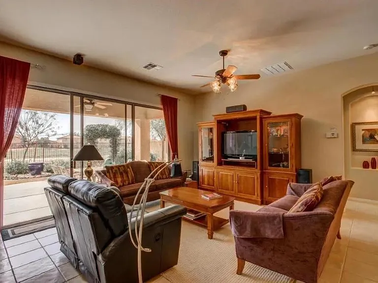 Great room boasts lots of natural light throughout space.