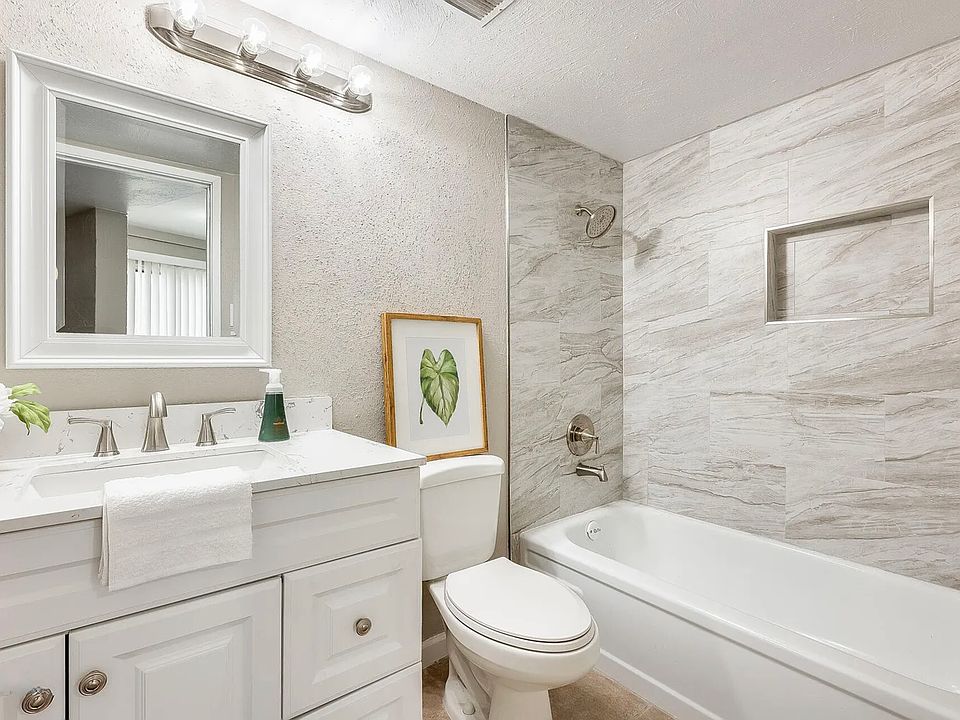 main space condo bathroom. Directly across from the room for rent.