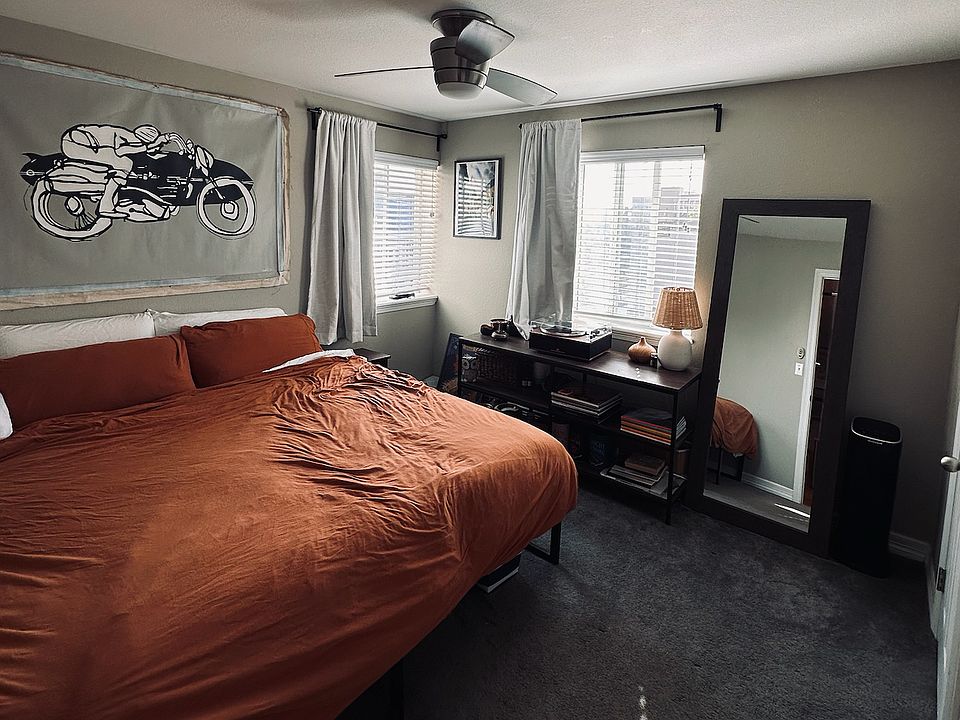 Unit can come fully, partially, or unfurnished. New paint, fixtures, appliances, window coverings throughout. 
King Size bed for reference.