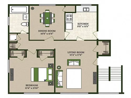 Floor plan 1 X DEN