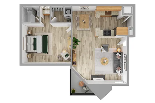 Floor plan 1B Flat