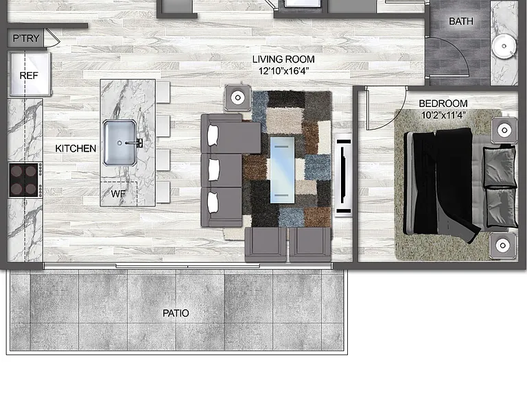 A12 floor plan The Braden on Fifth