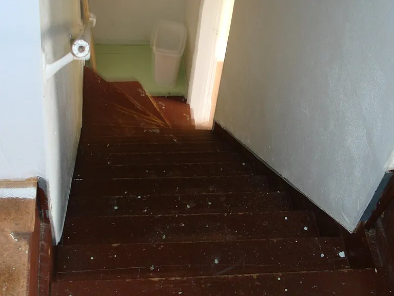 Looking Down Staircase to the Attic
