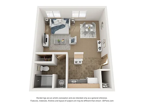 Floor plan Studio - Saltwater