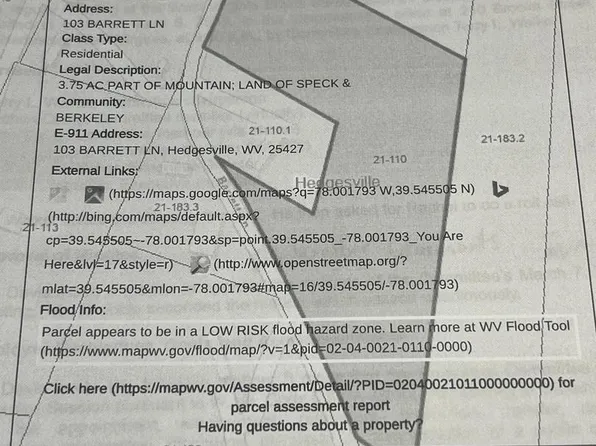 103 Barrett Ln, Hedgesville, WV 25427