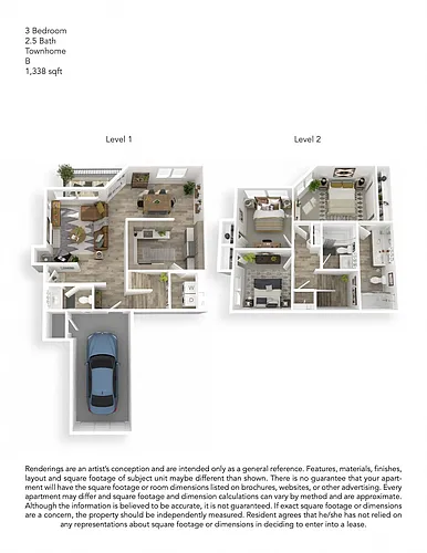 Floor plan 3x2.5 Premium