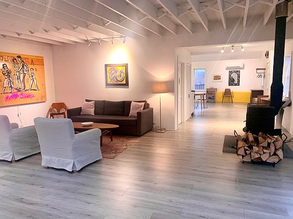 Open loft-like living with original art.