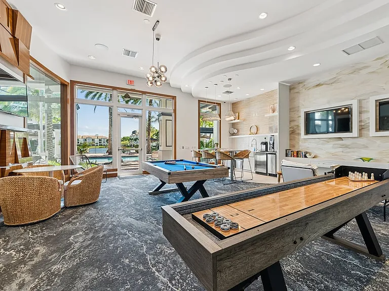 Lounge with game area