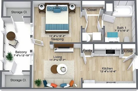 555 sq. ft 555 sq. ft